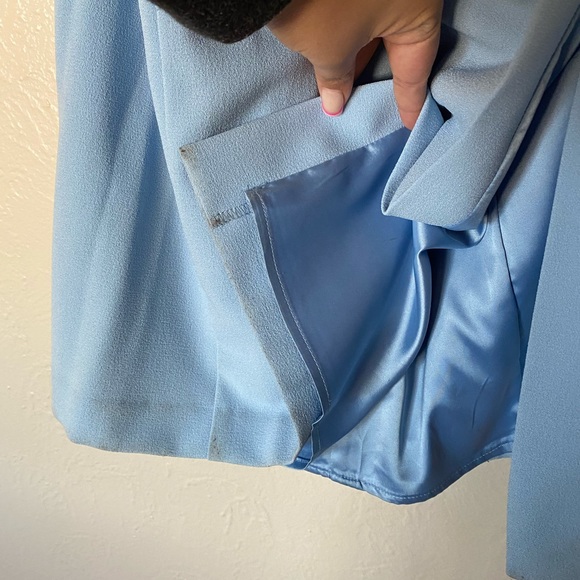 Vince Camuto Light Blue Off Shoulder Gown - Picture 7 of 12